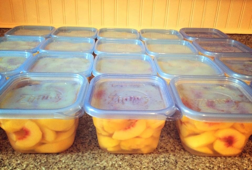 Freezing Peaches by Medel Orchards